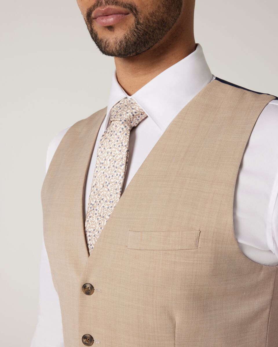 Wool Blend Tailored Vest